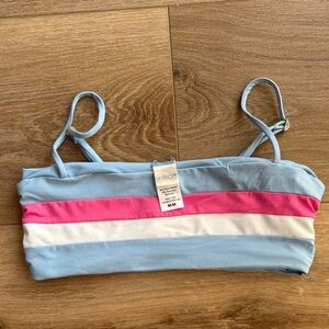 L*SPACE REBEL STRIPE BIKINI TOP